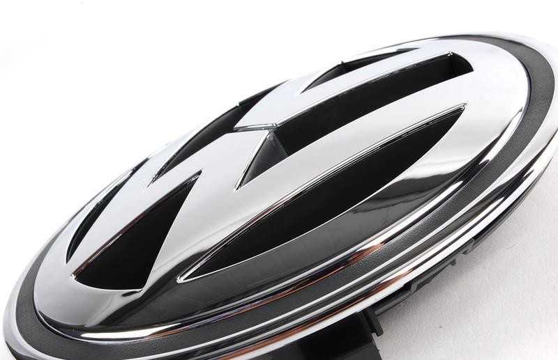 VAG "Volkswagen" VW priekinių grotelių emblema chromuota originali 3C0853600AMQH