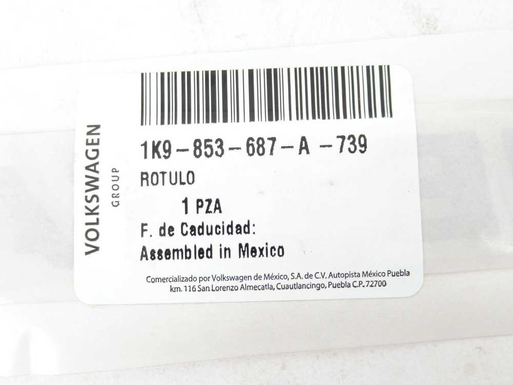 VAG VW 2010-14 Jetta emblema, vardinė lentelė, bagažinės dangčio ženkliukas 17A8536872ZZ originalus
