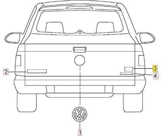 VAG VW AMAROK 2010 - 2017 Galinis bagažinės dangtis TDI emblema originalus 2H0853675AGQF