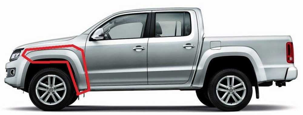 VAG VW Amarok 2013-2017 Priekinis K/S Kairysis Ratlankio Dangtelio Apdaila Originali 2HH854731
