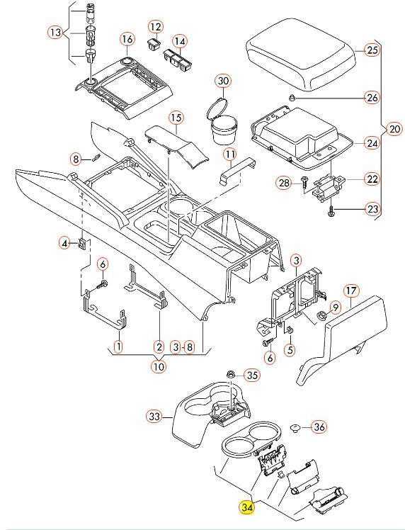 VAG VW AMAROK 2H interjero centrinės konsolės gėrimų laikiklis originalus 2H0862531A71N