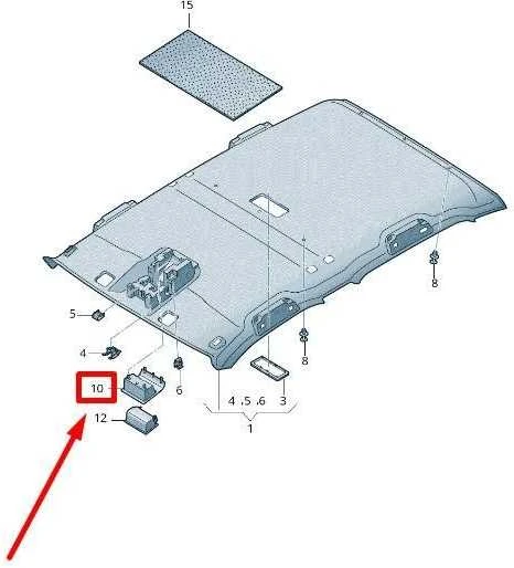 VAG VW AMAROK 2H Interjero priekinės panelės akinių laikiklis originalus 2H0867485AY20