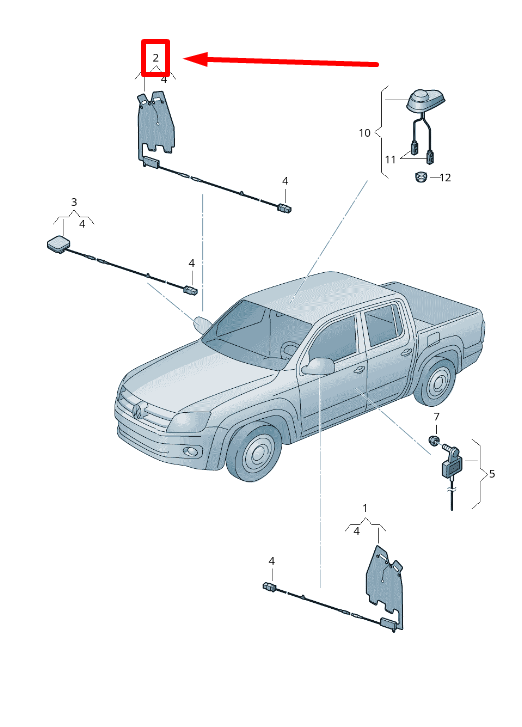 VAG VW Amarok antenos modulis FM2 originalus 2H0035532A