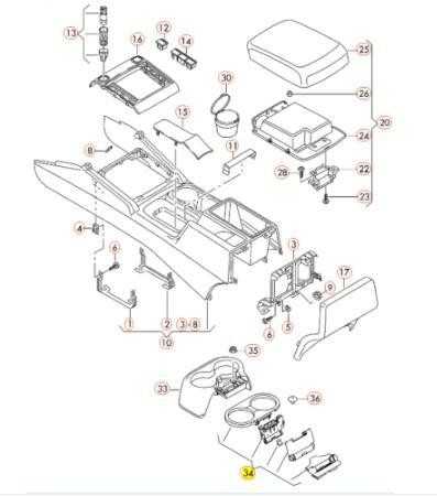 VAG VW AMAROK Interjero viršutinė centrinė puodelio laikiklio dalis originali 2H0862531A82V