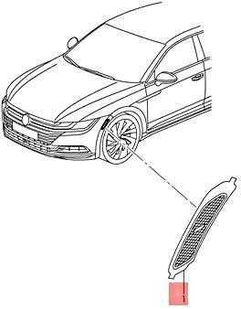 VAG VW Arteon 3H7 šoninis žibintas kairėje 3G8945071A originalus