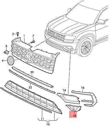 VAG VW Atlas Teramont CA1 dangtelis Dalis bamperio dešinės pusės 3CN8546629B9 originalus