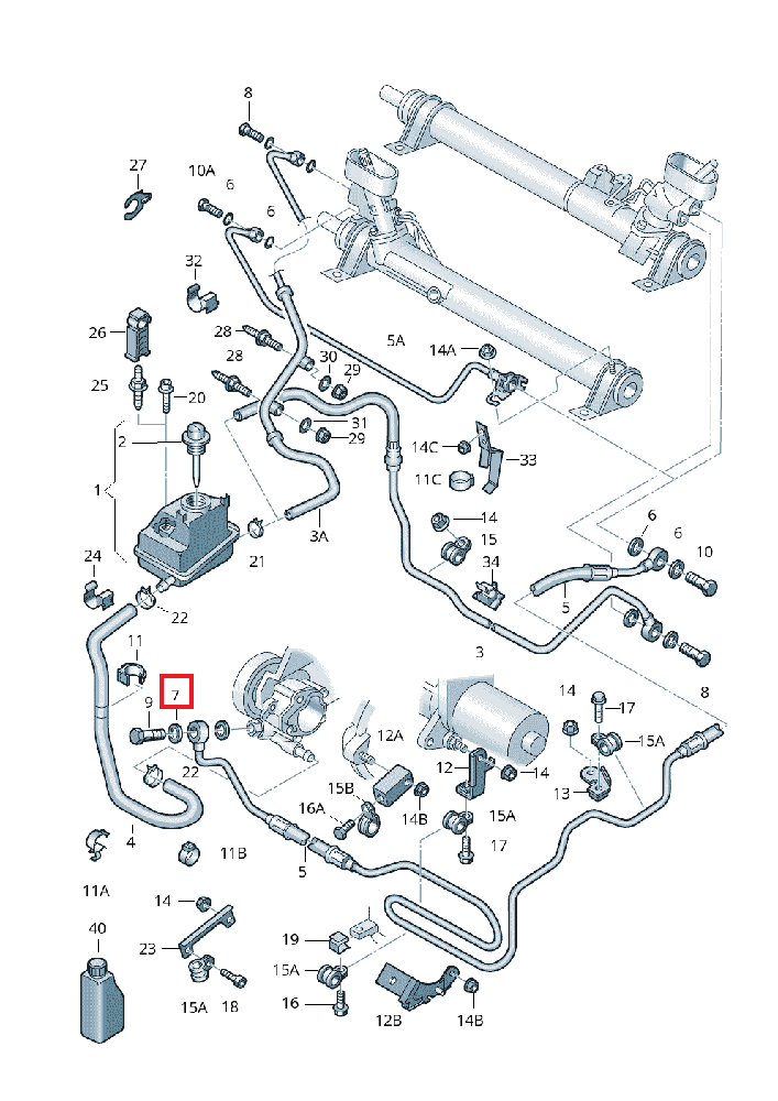VAG VW Audi Audi Seat Skoda Skoda vairo stiprintuvo Bonjo varžto sandarinimo poveržlė originali N0138487