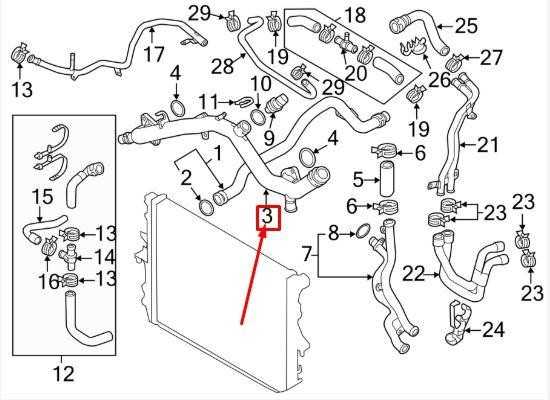 VAG VW Audi Q7 S4 S4 S5 jungties vamzdelis aušinimo skysčiui originalus 06E121045BD