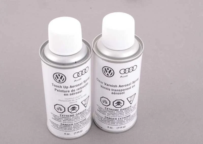 VAG VW Audi Seat Autolack Lackspray Set Phantomschwarz Perleffekt Genuine LLS0P6Z9Y