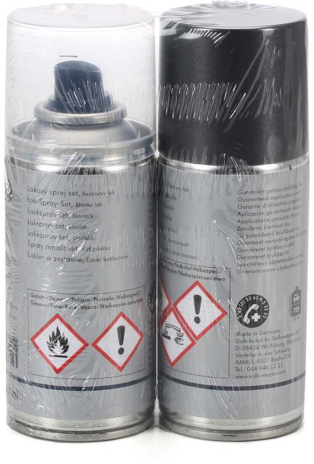 VAG "VW Audi Seat" automobilių dažų purškiklio rinkinys "Pepper Gray Metallic" originalus LLS0M6D7R
