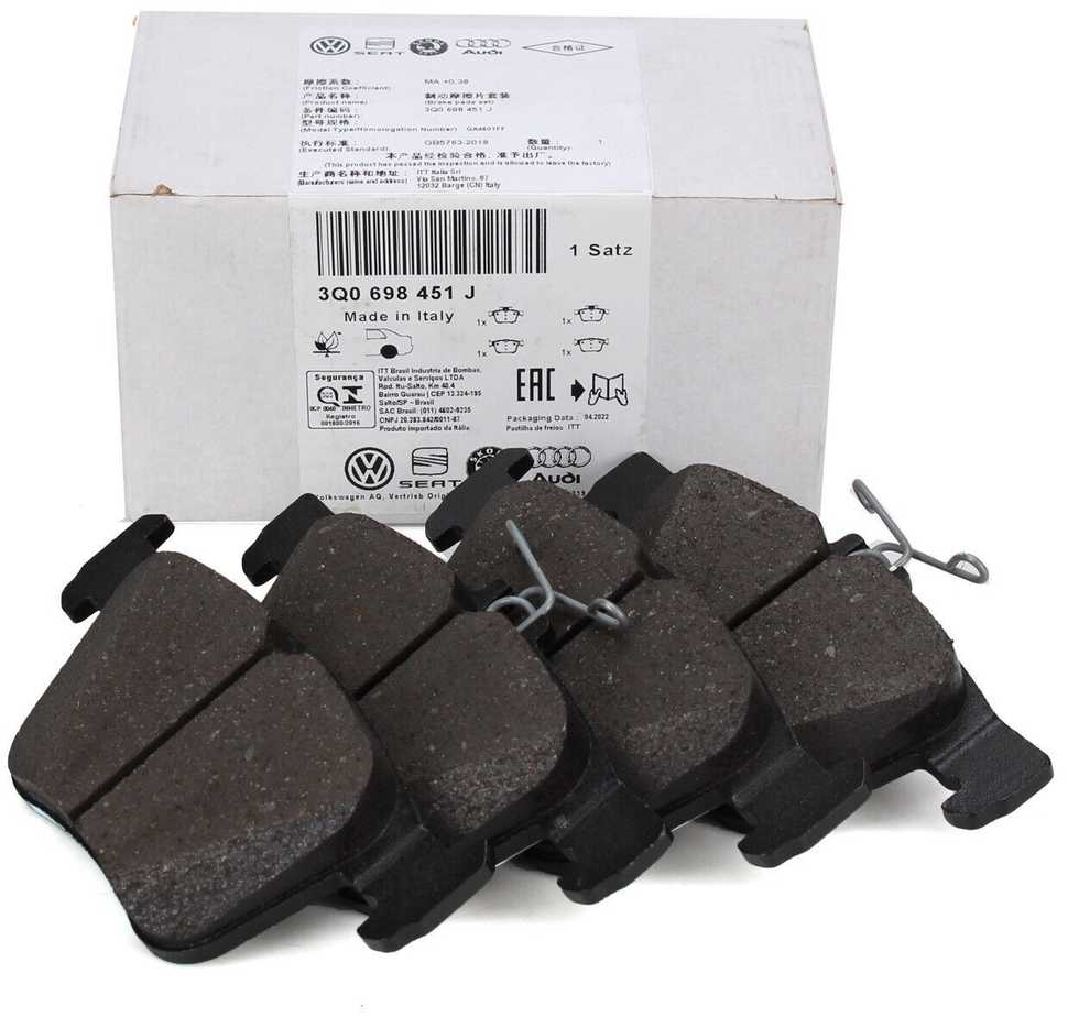 VAG VW Audi Seat Skoda Diskinių stabdžių stabdžių trinkelių komplektas originalus 3Q0698451J