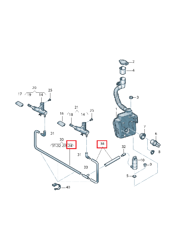 VAG VW AUDI SEAT SKODA priekinių žibintų plovimo skysčio žarna 1 metras 1J0955964F originalus