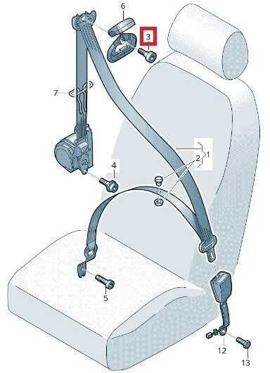 VAG VW AUDI SEAT SKODA Saugos diržo kreipiamasis varžtas originalus N98924301