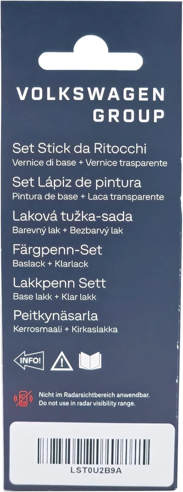 VAG VW Audi Skoda Candy Baltas dažų pataisymo pieštuko rinkinys B9A LB9A LST0U2B9A