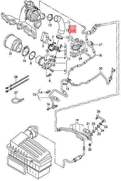 VAG VW AUDI SKODA SEAT Arteon Golf R32 jungiamasis vamzdis 04L131521AF originalus