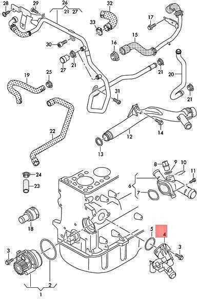 VAG VW aušinimo skysčio reguliatoriaus korpusas su termostatu 2X0121111B originalus