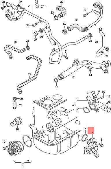 VAG VW aušinimo skysčio reguliatoriaus korpusas su termostatu 2X0121111B originalus