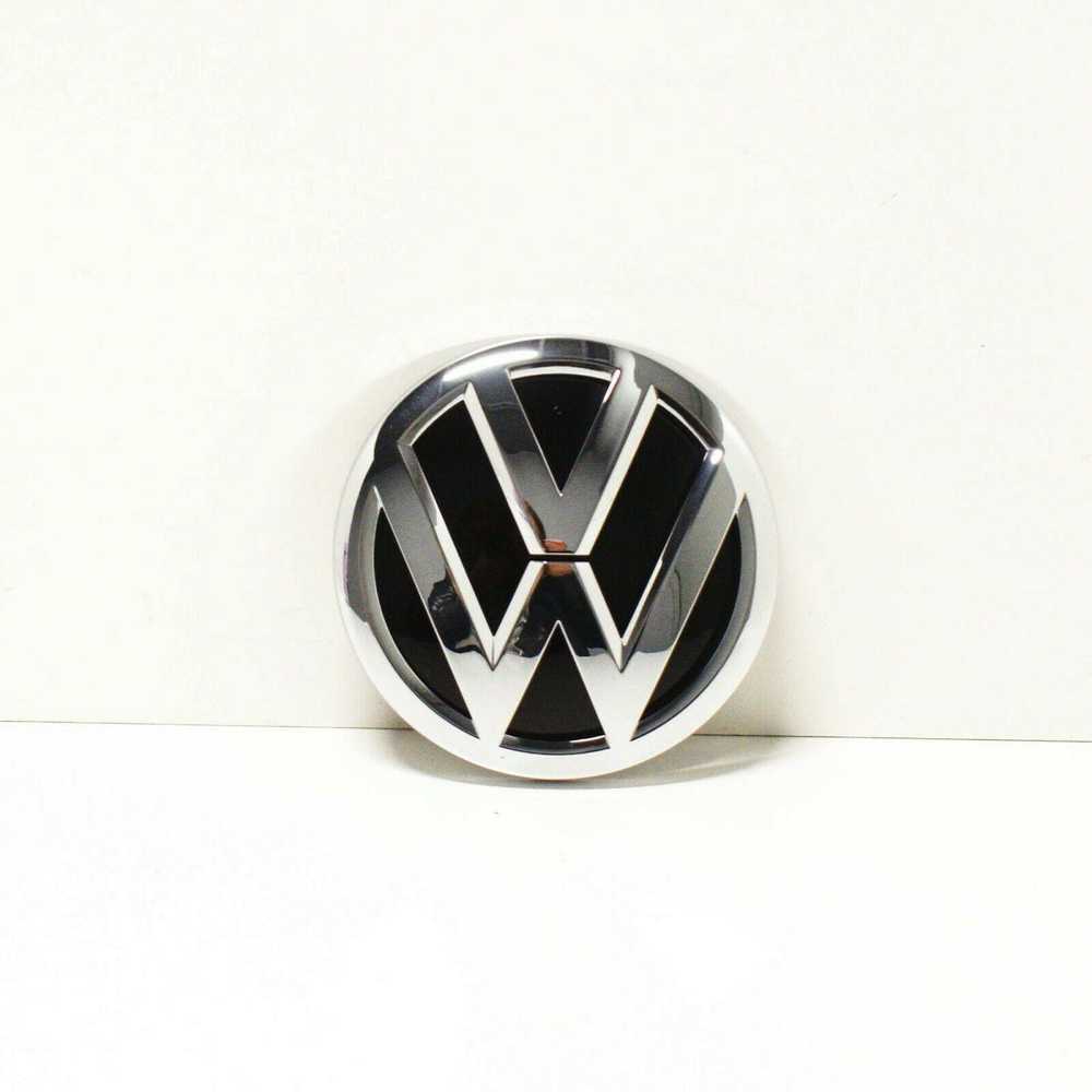 VAG VW Emblema Juoda Blizgi Poliruotas Chromas Passat Golf T-Roc Originalus 510853617