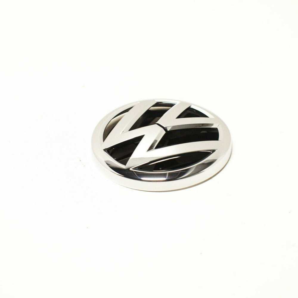 VAG VW Emblema Juoda Blizgi Poliruotas Chromas Passat Golf T-Roc Originalus 510853617