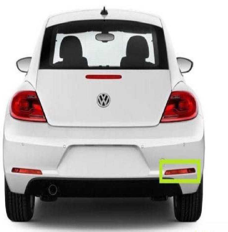 VAG VW BEETLE 12-16 galinis bamperis dešinėje O/S atšvaitas LED rūko žibintas originalus 5C5945702C