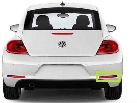 VAG VW BEETLE 12-16 Galinis bamperis dešinysis O S atšvaitas originali 5C5945702B