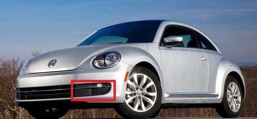 VAG VW Beetle 2012-2016 Priekinis bamperis apatinė kairė grotelė juoda originali 5C5853665C