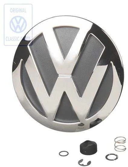 VAG VW Beetle Emblem Galinė emblema Briliantinis chromas/dolomito pilka spalva Originali 1C0853630CWV9