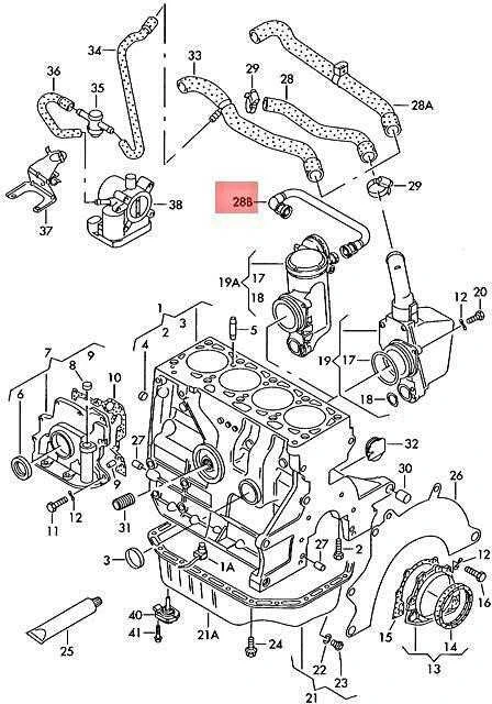 VAG VW Caddy Golf karterio ventiliacijos žarna 036103493EC Originali