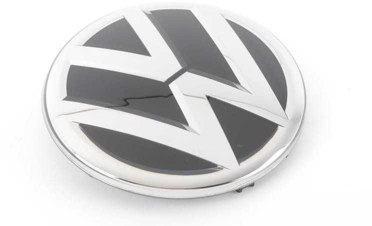VAG VW CC 358 juoda ryškiai chromuota emblema originali 3D0853601FJZA