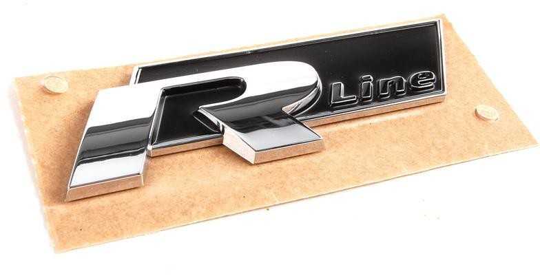VAG VW CC GTI Golf Passat Touareg Chrome Juodas R-Line emblema 5K0853688AFXC Originali