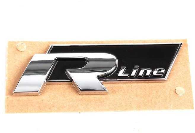 VAG VW CC GTI Golf Passat Touareg Chrome Juodas R-Line emblema 5K0853688AFXC Originali
