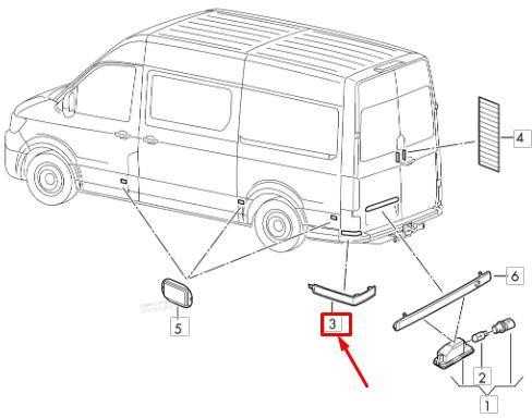 VAG VW CRAFTER MK2 SZ galinis dešinysis bamperio atšvaitas originalus 7C0945106