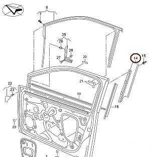 VAG VW durų lango rėmo apdaila Originali 5G3837902C041