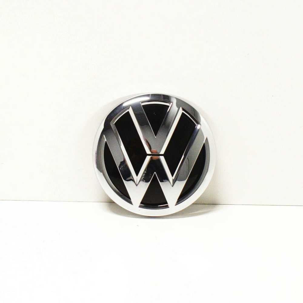 VAG VW Emblema Juoda Blizgi Poliruotas Chromas Passat Golf T-Roc Originalus 510853617