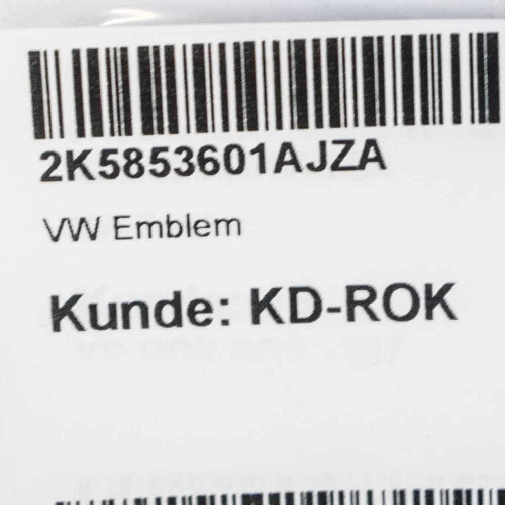VAG VW Emblema Juoda Šviesiai Chromuota Volkswagen Caddy 2K 2016 2017 Originalus 2K5853601AJZA