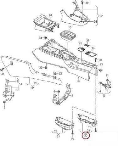 VAG VW EOS 11-16 GOLF 07-14 priekinės centrinės konsolės gėrimų puodelio laikiklis juodas originalus 5K0862531A82V