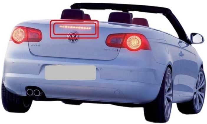 VAG VW EOS 2006-2011 galinis trečiasis stabdymo žibintas 1Q0945097B originalus