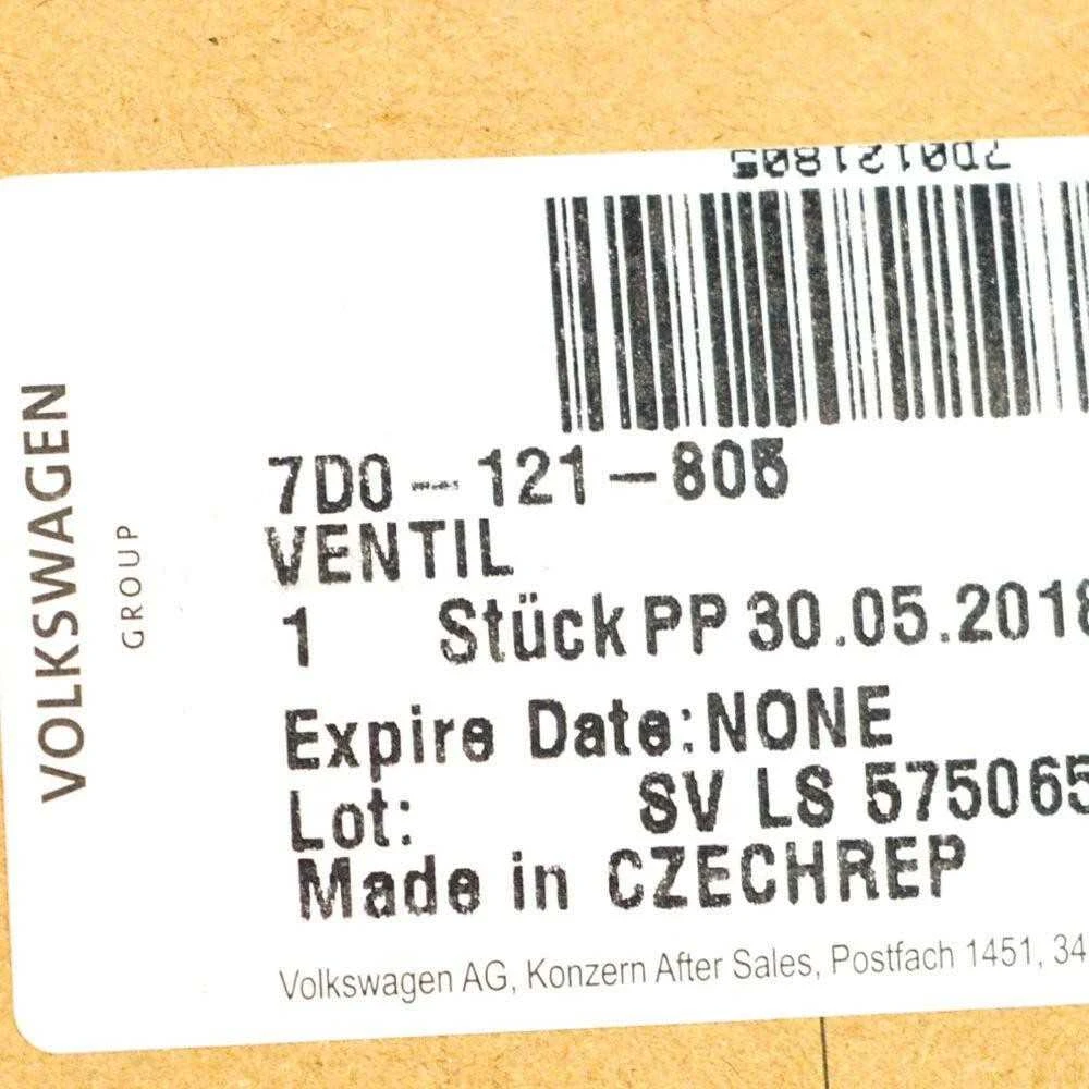 VAG VW EuroVan Touareg 70 7D 7P5 7P6 vakuuminis vožtuvas originalus 7D0121805