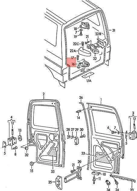 VAG VW Eurovan Transporter dugno apdaila Syncro Lock originalus 701827512