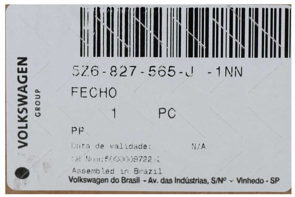 VAG VW FOX 5Z iki MY 2012 Bagažinės užrakto dangtelis originalus 5Z6827565J1NN