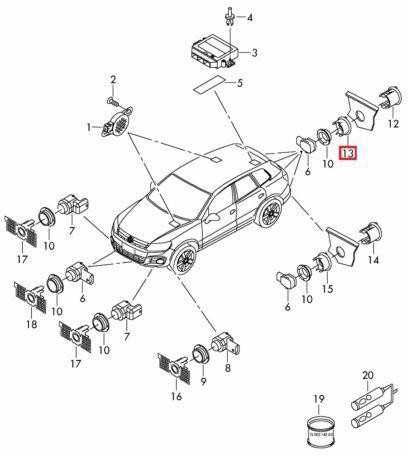 VAG VW galinis išorinis PDC jutiklio laikiklis 5N0919503D