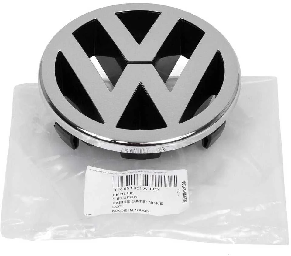 VAG VW GOLF 5 CADDY 3 TOURAN POLO emblema Grotelės chromuotos originalios 1T0853601A FDY