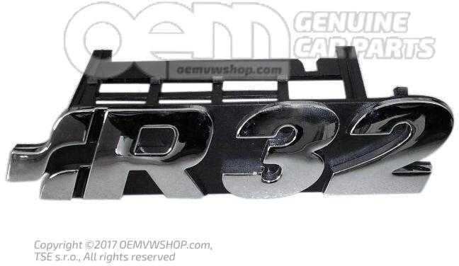 VAG VW Golf MK4 MK5 priekinės grotelės Chrome Juodas R32 emblema su ženkliuku originali 1J6853679DPWV