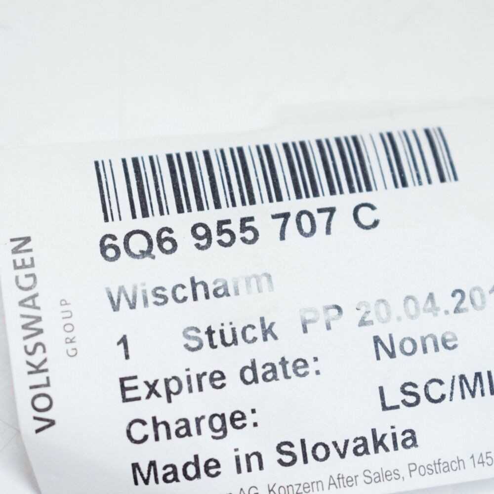 VAG VW Golf MK5 galinio valytuvo svirtis originali 6Q6955707C