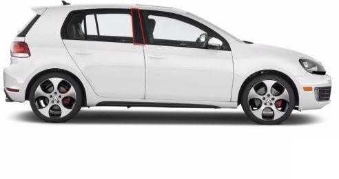 VAG VW GOLF MK6 09-13 5 durų galinis dešinysis O/S B-sienelės apdailos dangtelis juodas originalus 5K6839902B041