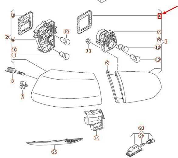 VAG VW GOLF MK6 Galinės Dešinės Vidinės Šviesos Sandariklis 5K0945192A NAUJAS ORIGINALUS