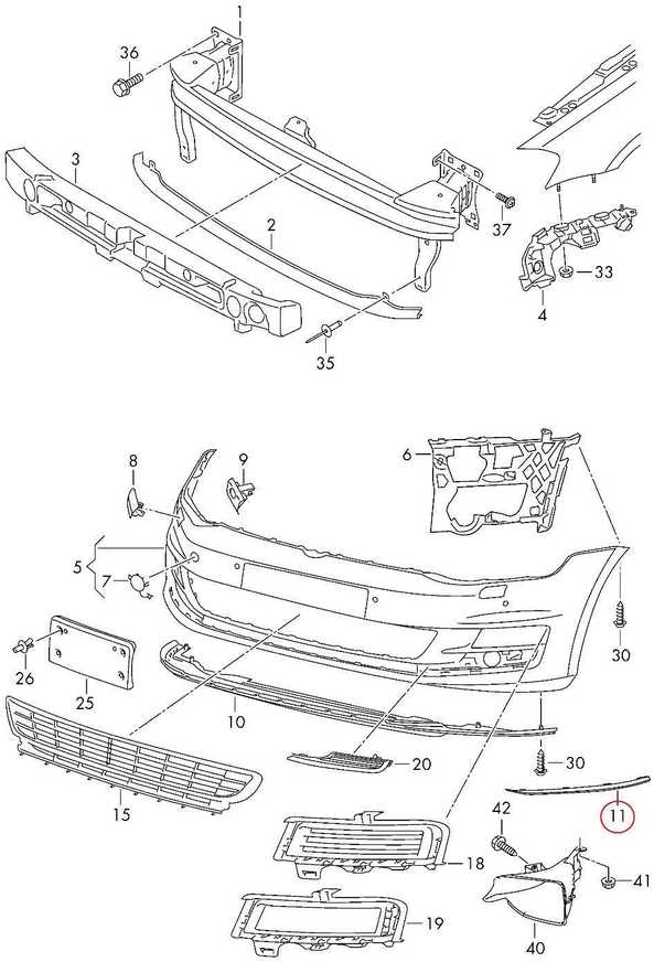 VAG VW GOLF MK7 2013-2016 Priekinis GTI GTD bamperio spoileris, apdailos detalė dešinėje O/S originali 5G08059049B9