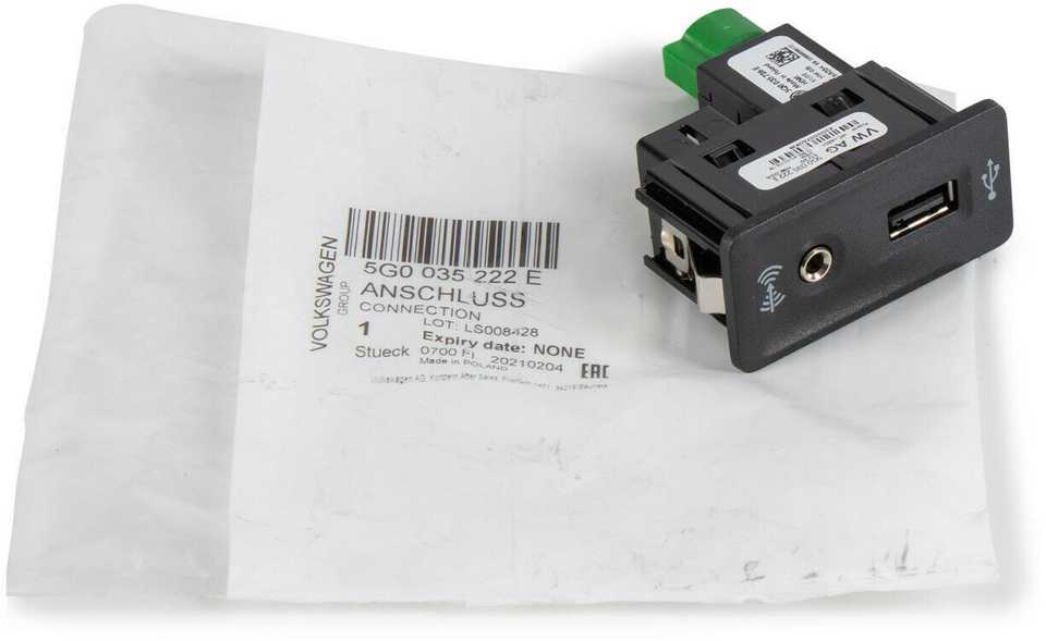VAG VW Golf MK7 Įdiegti CarPlay Media MDI USB AUX AMI lizdas kabelis Originalus 5G0035222E