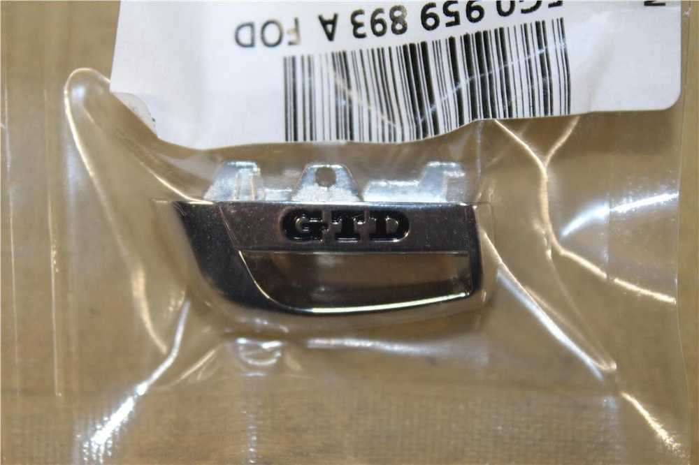 VAG VW Golf MK7 MK8 rakto dangtelis chromuotas GTD užrašas originalus 5G0959893AFOD