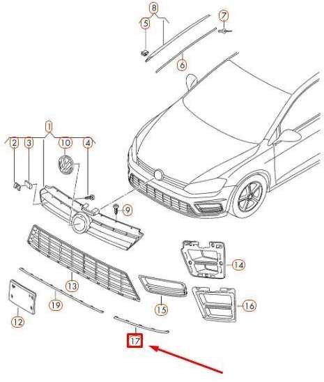 VAG VW GOLF MK7 priekinio bamperio dešiniosios ventiliacijos grotelių apdaila originali 5G0853764A2ZZ